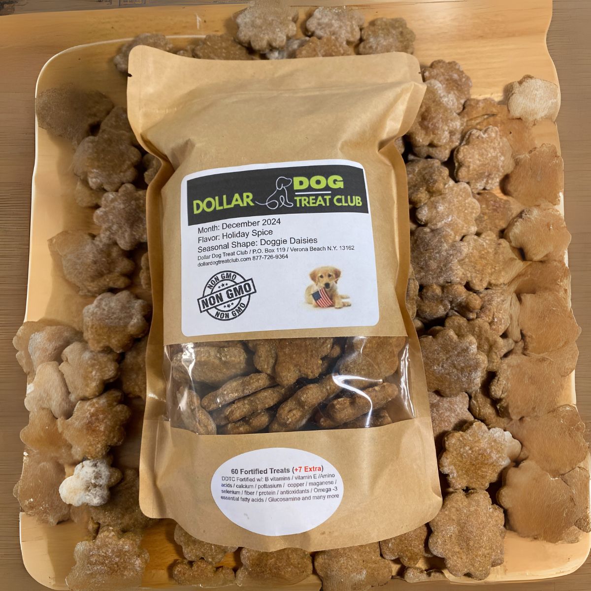 Dollar Dog Treat Club - Large dogs or multiple dogs - Receive 60 Treats Plus 7 Free Treats